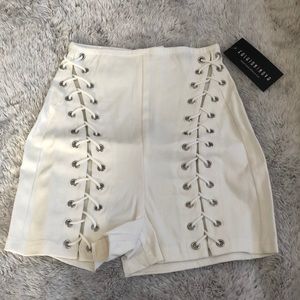 Fashion Nova White Shorts Small New